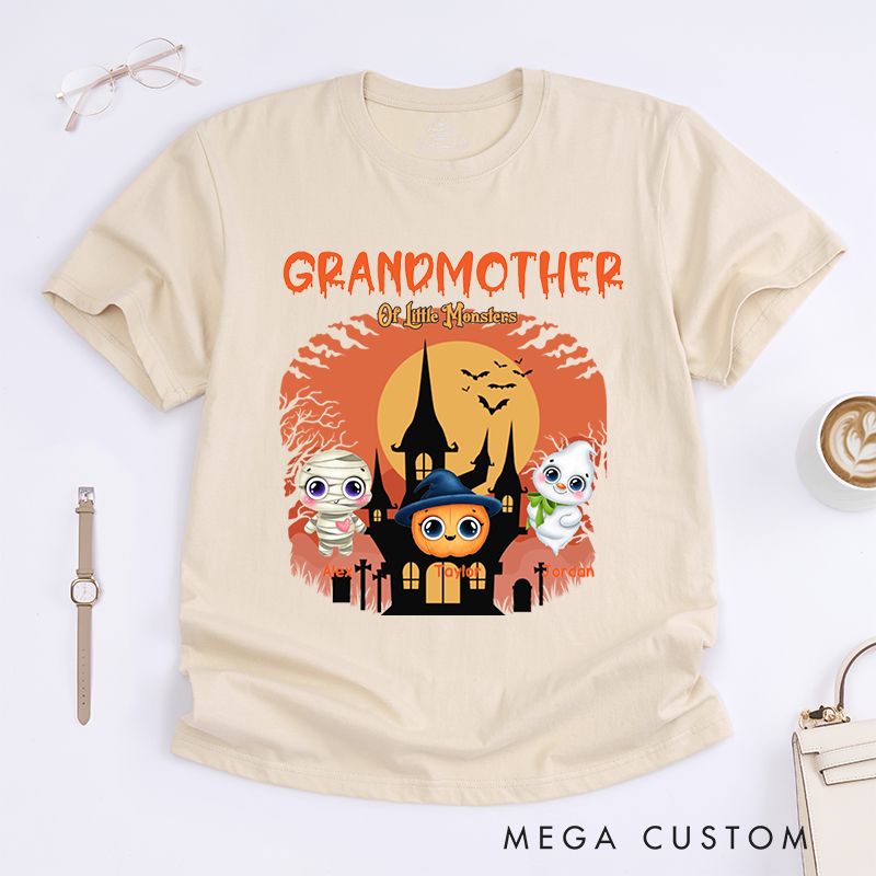 Personalized Grandma of little Monsters Classic T-shirt Halloween Gift Gift for Grandma