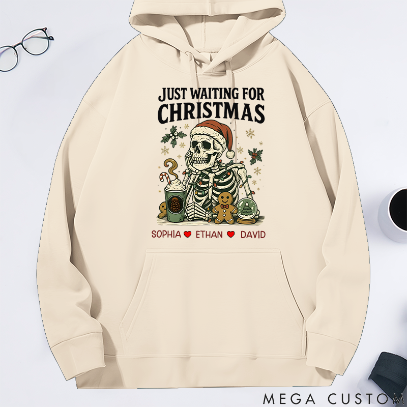 Personalized Classic Hoodie Fun Christmas Skeleton Festival Gingerbread Theme