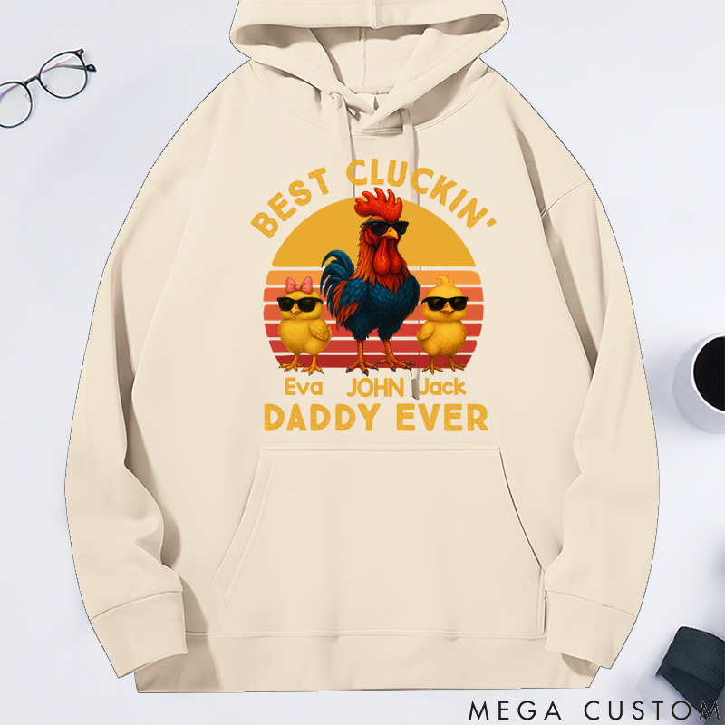 Personalized Classic Hoodie Best Cluckin Dad Ever Theme