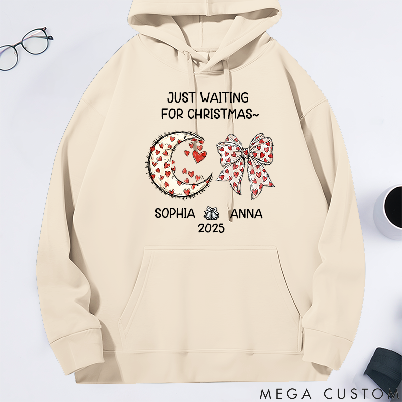 Personalized Classic Hoodie Christmas Hand-Drawn Style Cartoon Pattern Design