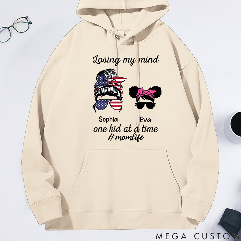 Personalized Classic Hoodie Losing My Mind One Kid at a Time
