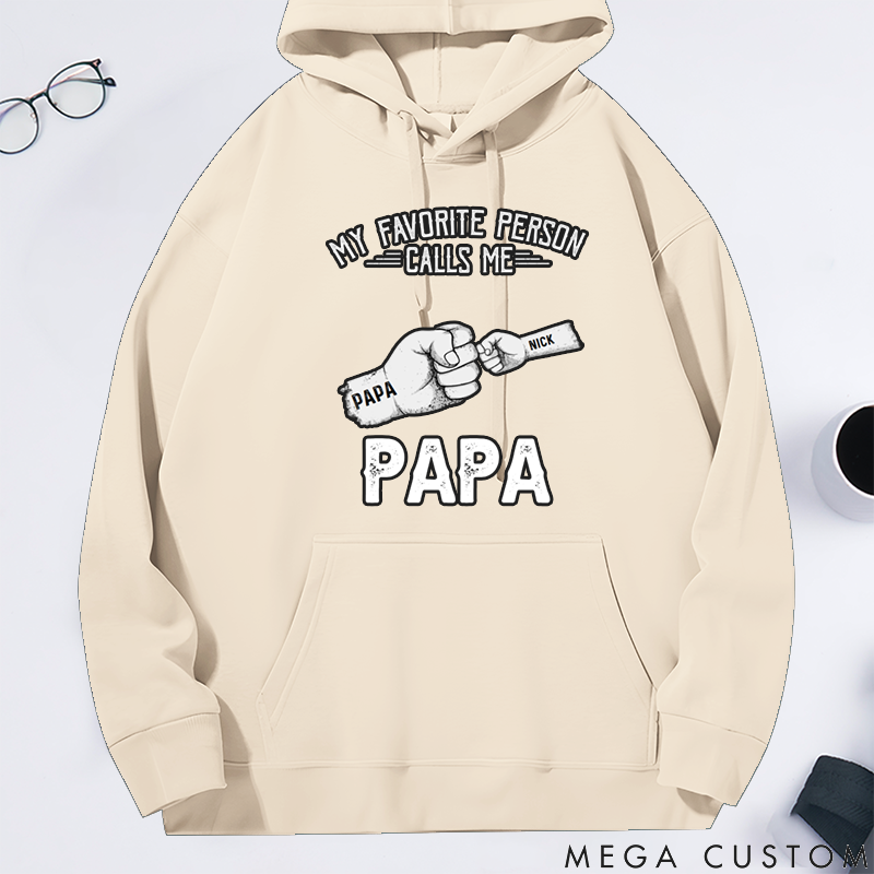 Personalized Classic Hoodie Best Dad Ever Fist Bump Design