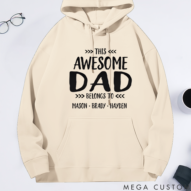 Personalized Classic Hoodie Best Dad Ever Fist Bump Design