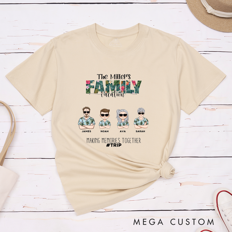 Personalized Family Vacation Making Memories Together Classic T-shirt