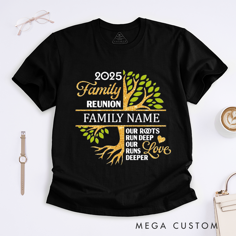 Personalized Custom Family Tree and Reunion Shirts Celebrating Deep Roots and Love Classic T-shirt