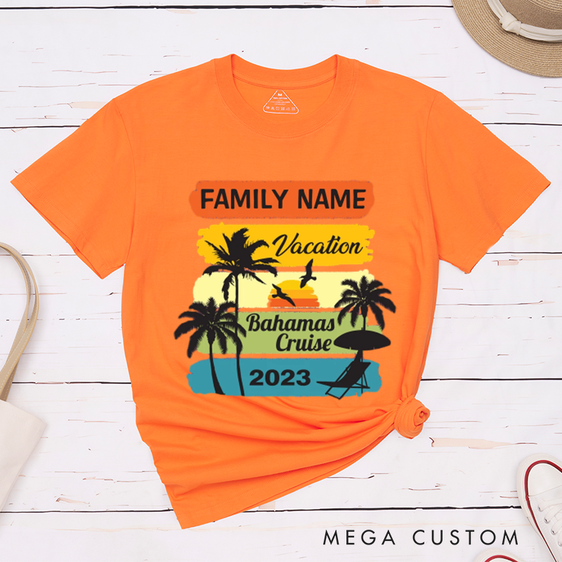 Personalized Custom Family Vacation Shirts Beach Trip Matching Classic T-shirt