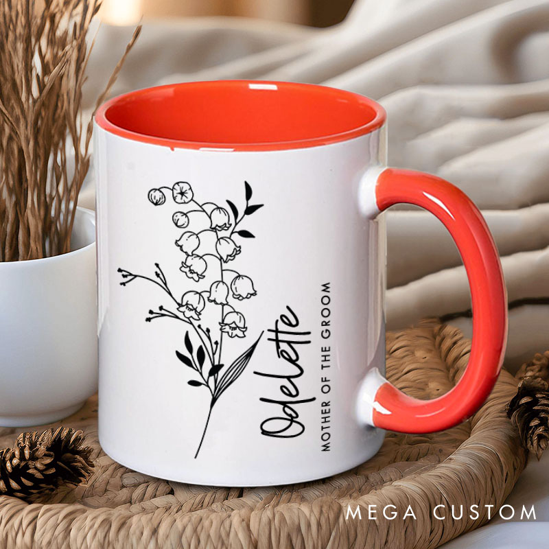 Personalized Bridesmaid Birth Flower Mug Maid of Honor Month Flower Mug Bachelorette Party Mug Bridesmaid Proposal Gift MOG MOB Bridal Shower Mug