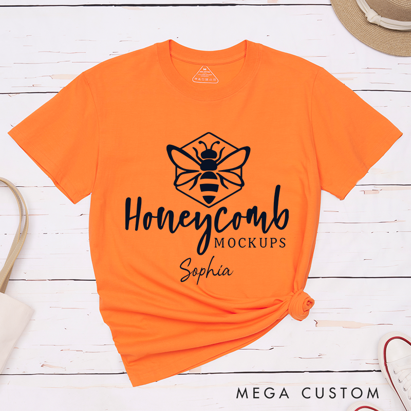 Personalized a Gift for Mom Honeycomb Mockup Design Classic T-shirt