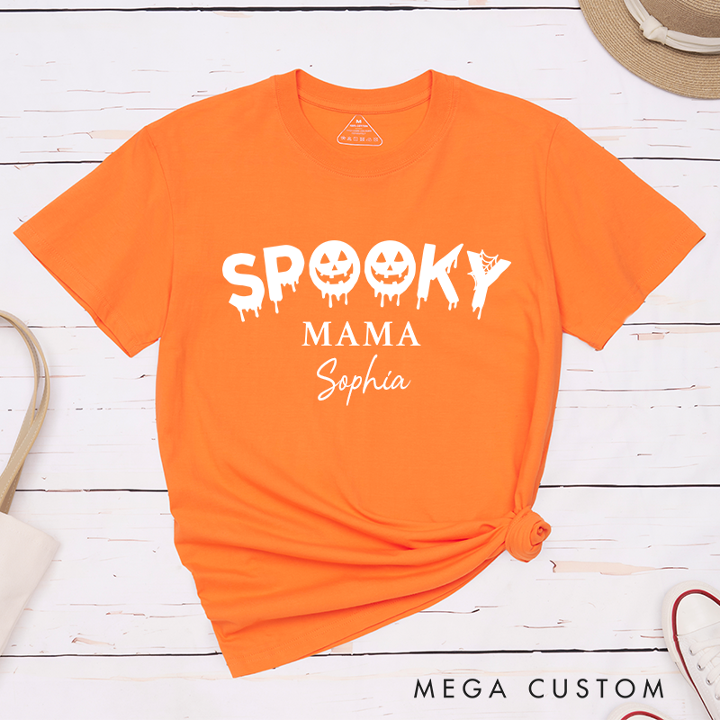 Personalized Halloween Spooky Mama Desigh Classic T-shirt