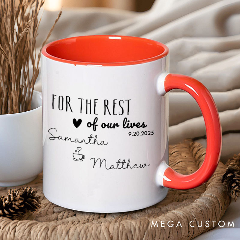 Personalized Couple Let's Have Coffee Together for the Rest of Our Lives Mug Valentine's Day Name Coffee Mug for Husband Wife Boyfriend Girlfriend