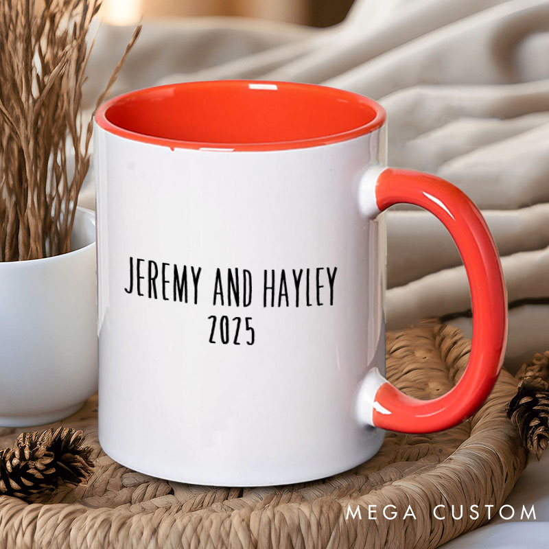 Personalized Couple Our First Christmas as Mr. & Mrs. Mug Custom Couple Xmas Tree Coffee Mug Christmas Mug for Husband Wife Boyfriend Girlfriend