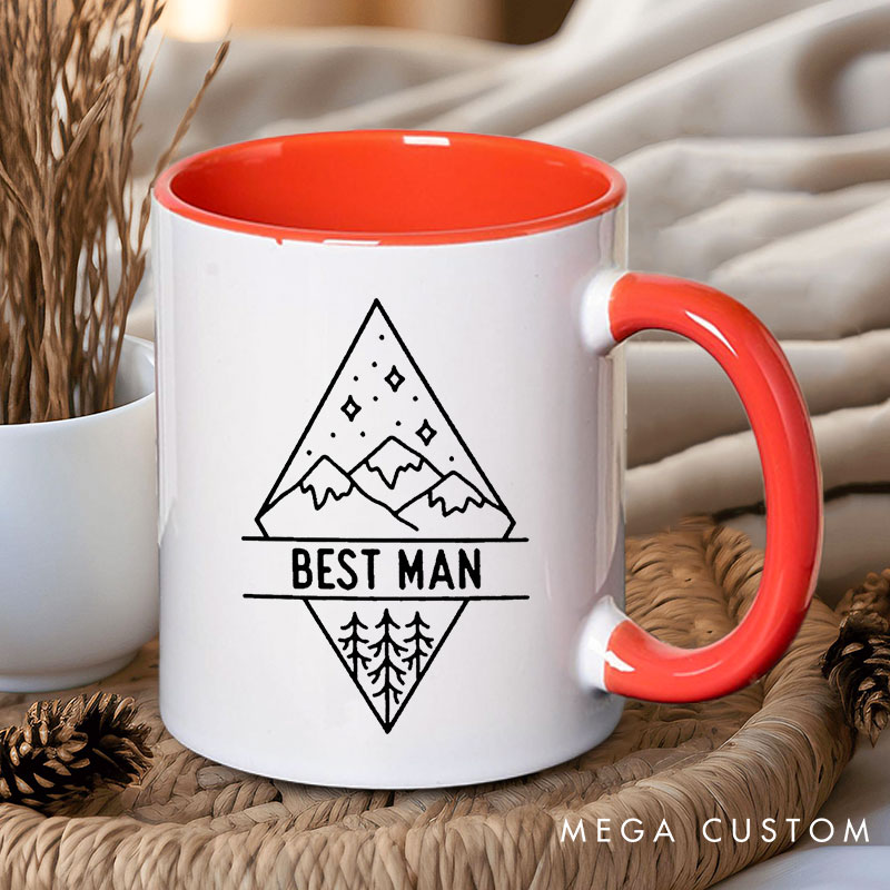 Personalized Best Man Mugs Wedding Party Favors Mug for Groom Groomsman Bachelor Party Gift Coffee Cup for Men