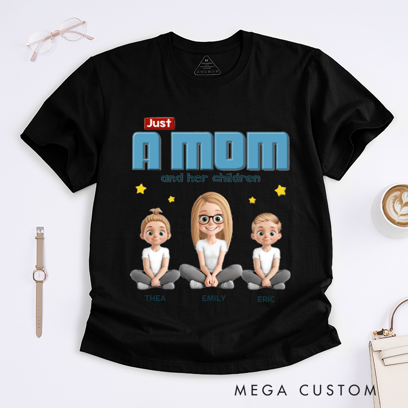Personalized Just a Mom and His Child Gift for Mom Classic T-shirt