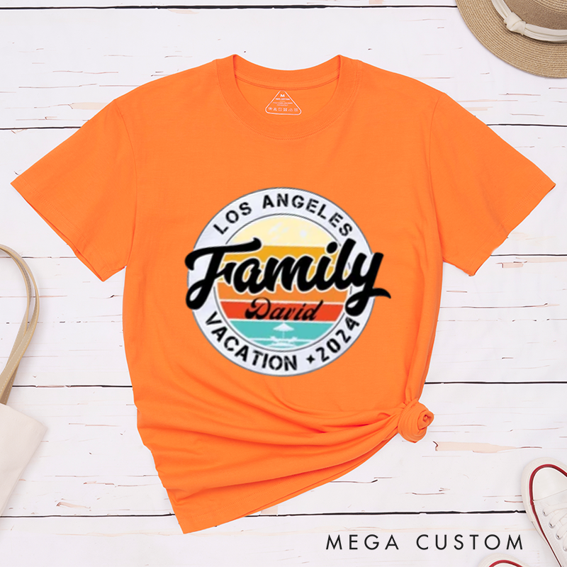 Personalized 2025 Family Vacation Custom Tee Family Trip Outfit for Summer Adventures Classic T-Shirt
