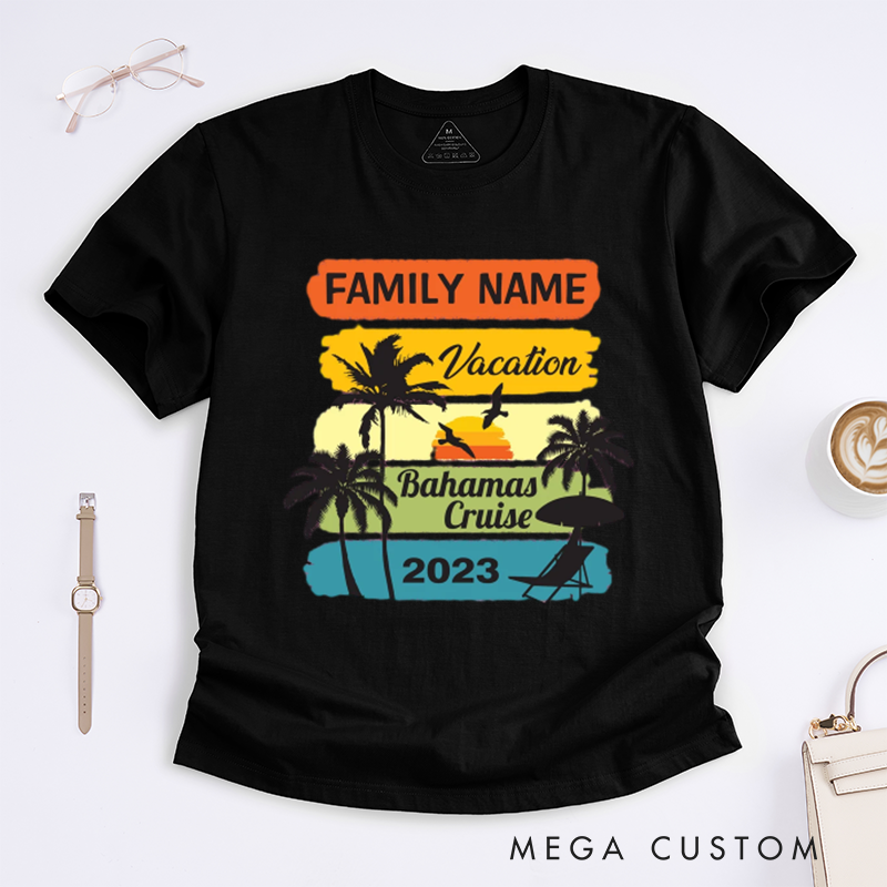 Personalized Custom Family Vacation Shirts Beach Trip Matching Classic T-shirt