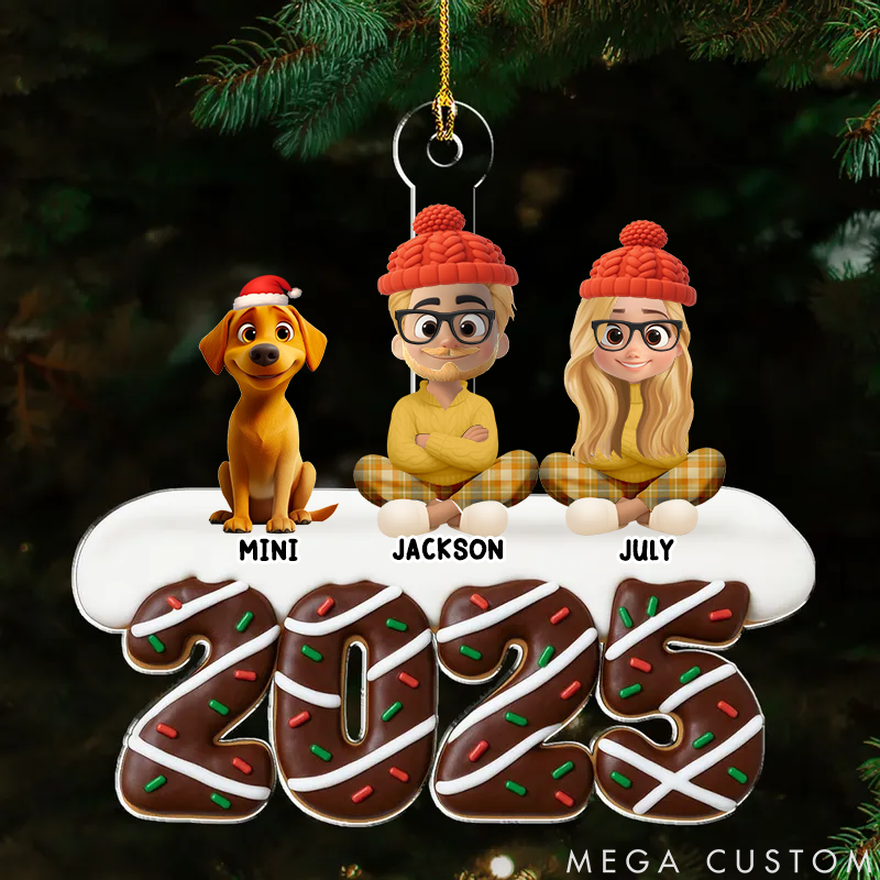 Personalized Dog Lover Happiness Baked into every Moment Christmas Ornament