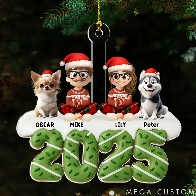 Personalized Dog Lover Happiness Baked into every Moment Christmas Ornament