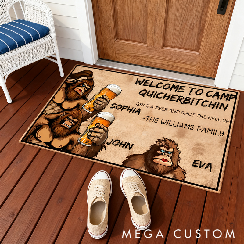 Personalized Doormat Family Theme Welcome to Camp Quitcherbitchin