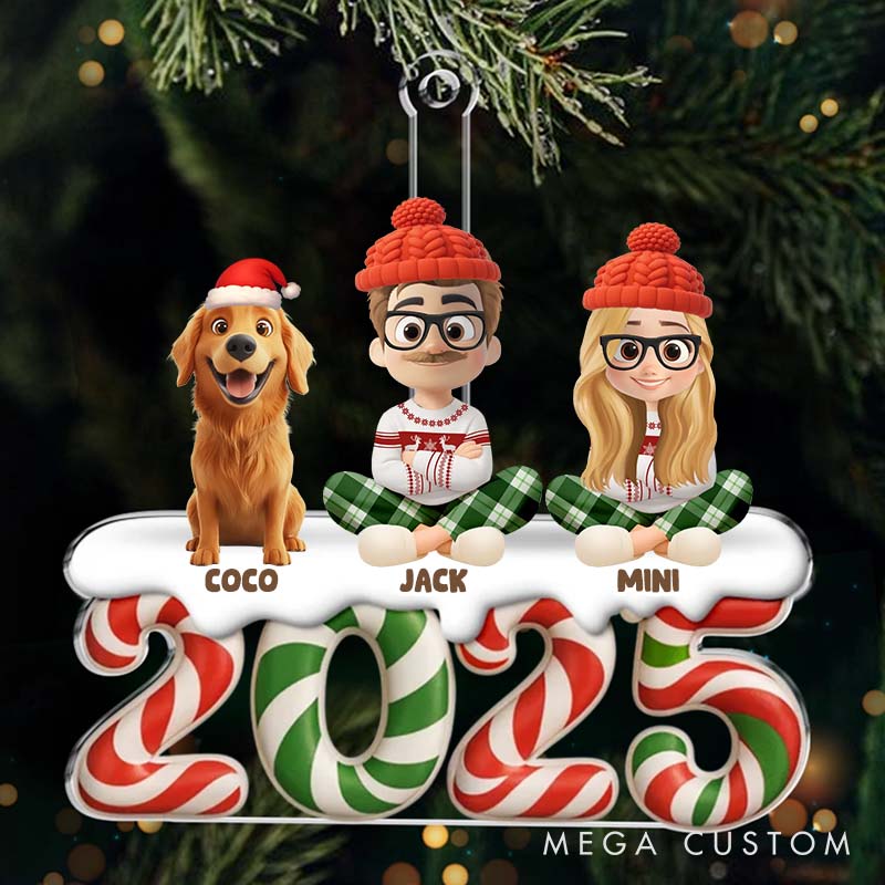 Personalized Dog Lover Our little World Christmas Ornament