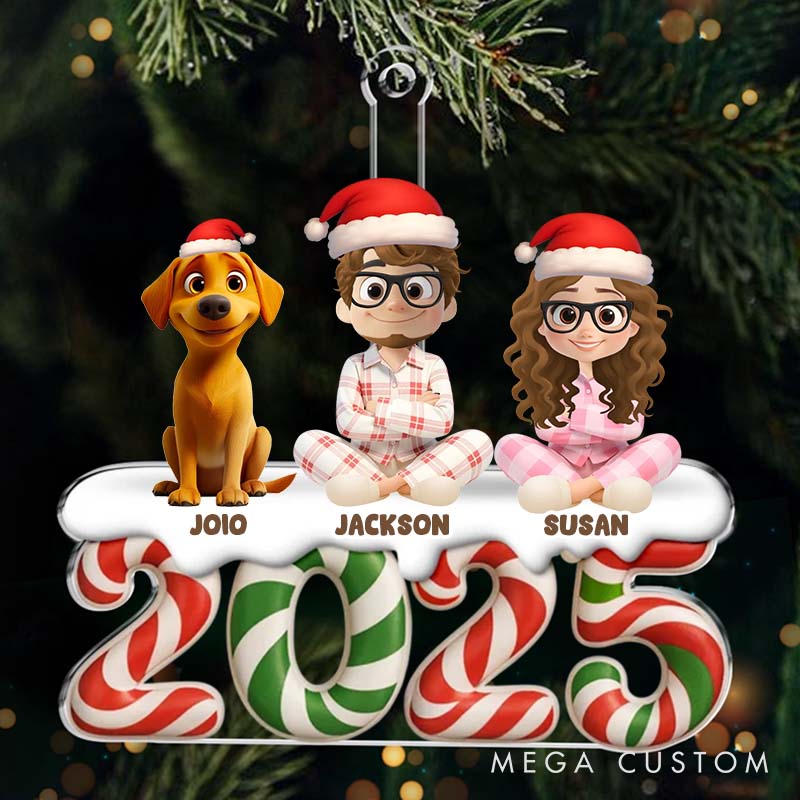 Personalized Dog Lover Our little World Christmas Ornament