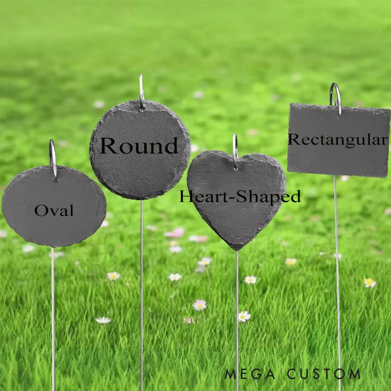 Personalized God's Garden Decoration Slate Grave Marker with Name and Date Christian Gift Religious Gift Grave Decoration