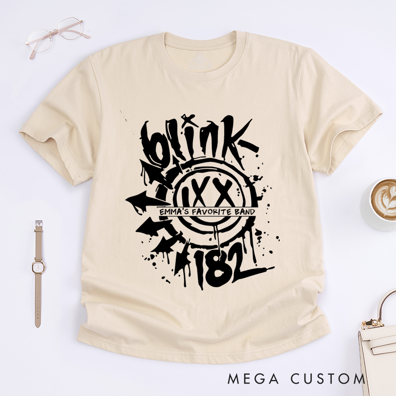 Personalised Classic T-Shirts Bold Graffiti Smiley Face Graphic T Shirt Perfect for Pop Punk and Alternative Rock Fans T-Shirt