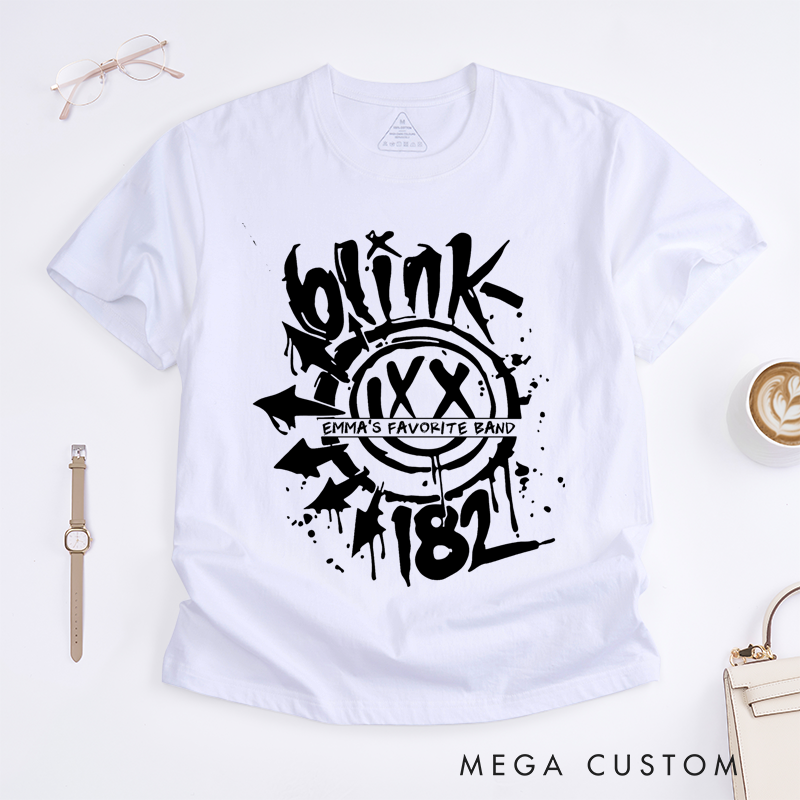 Personalised Classic T-Shirts Bold Graffiti Smiley Face Graphic T Shirt Perfect for Pop Punk and Alternative Rock Fans T-Shirt