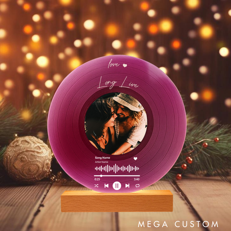 Personalized Acrylic Photo Album Cover Record Gift and Customized Song Gift for Women and Personalized Plaque Christmas Gift and Personalized Photo Gifts