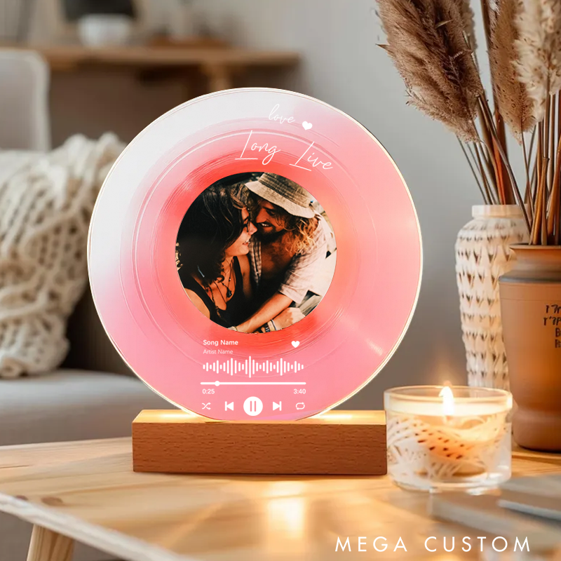 Personalized Acrylic Photo Album Cover Record Gift and Customized Song Gift for Women and Personalized Plaque Christmas Gift and Personalized Photo Gifts