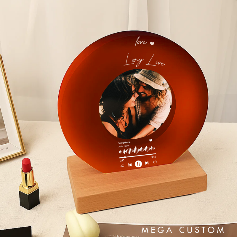 Personalized Acrylic Photo Album Cover Record Gift and Customized Song Gift for Women and Personalized Plaque Christmas Gift and Personalized Photo Gifts