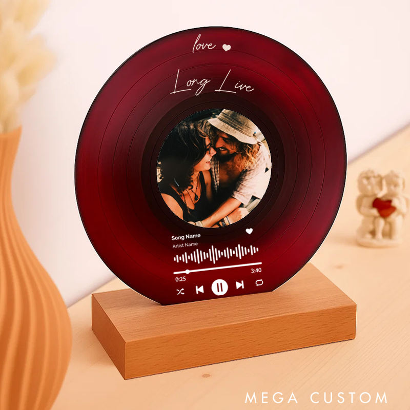 Personalized Acrylic Photo Album Cover Record Gift and Customized Song Gift for Women and Personalized Plaque Christmas Gift and Personalized Photo Gifts