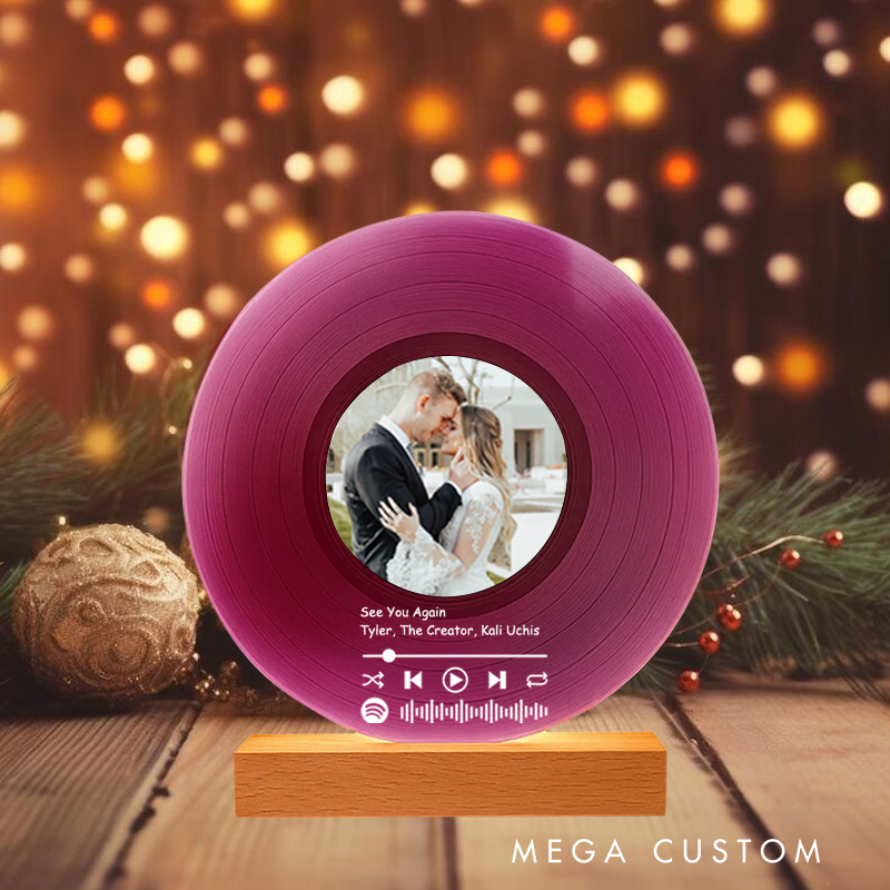 Personalized Acrylic Song Plaque and Couple Our Favourite Song Vinyl Record and Anniversary Wedding Best Friend Gift