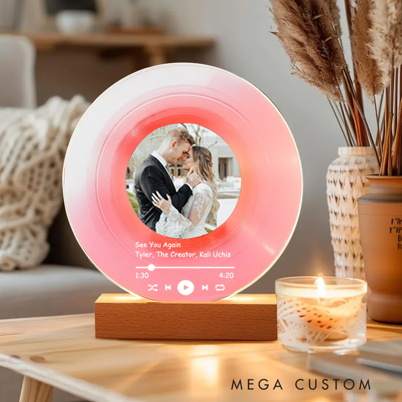 Personalized Acrylic Song Plaque and Couple Our Favourite Song Vinyl Record and Anniversary Wedding Best Friend Gift