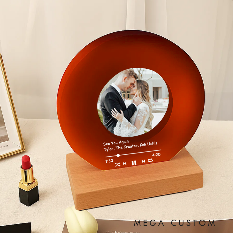 Personalized Acrylic Song Plaque and Couple Our Favourite Song Vinyl Record and Anniversary Wedding Best Friend Gift