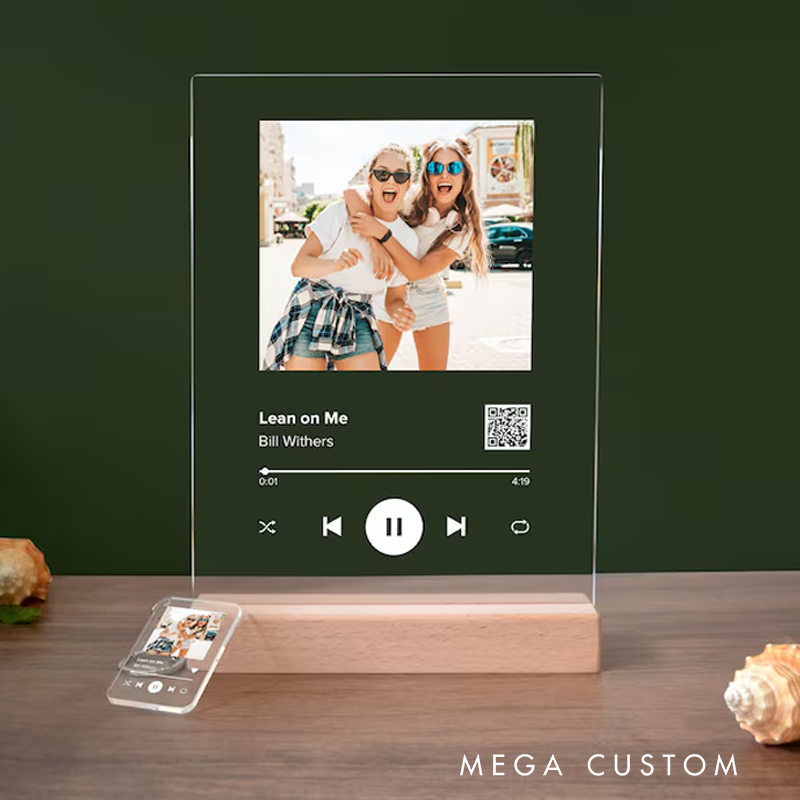 Personalized Acrylic Song Plaque and Personalized Song Plate and Music Frame and Valentine's Day Gift