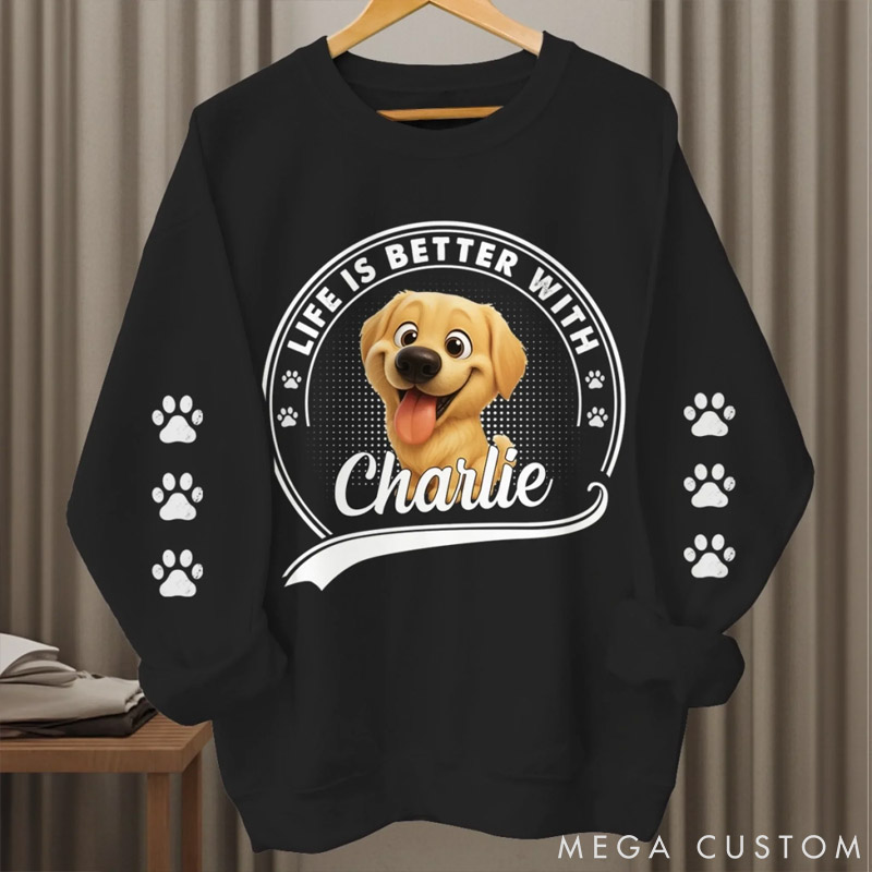 Personalized Birthday Gifts For Dog Lovers Dog Dad and Mom Best Life Companion Sweatshirt