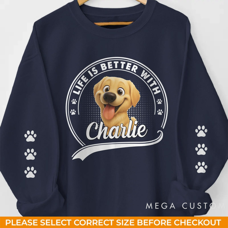 Personalized Birthday Gifts For Dog Lovers Dog Dad and Mom Best Life Companion Sweatshirt