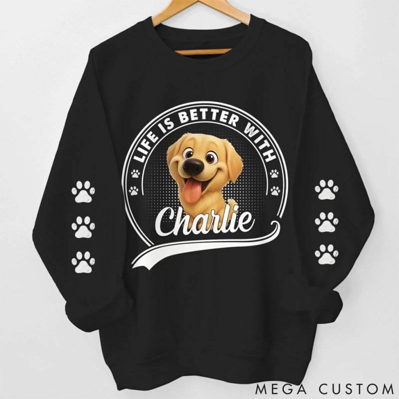 Personalized Birthday Gifts For Dog Lovers Dog Dad and Mom Best Life Companion Sweatshirt