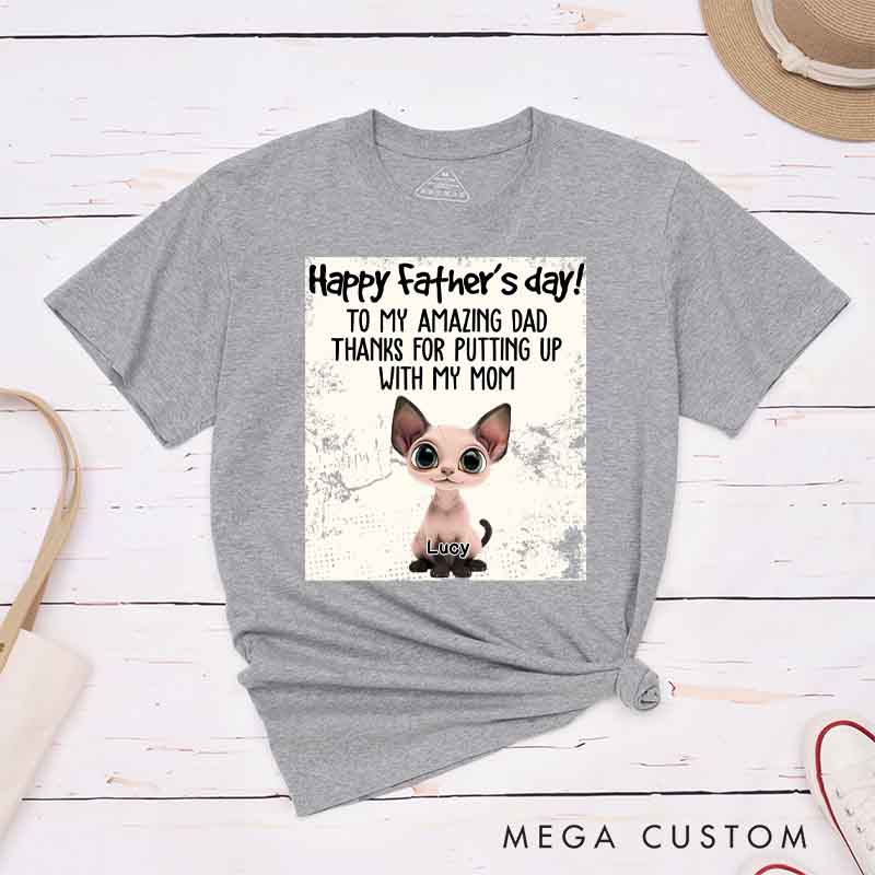 Personalized Cat Lover Amazing Cat Dad T-Shirt