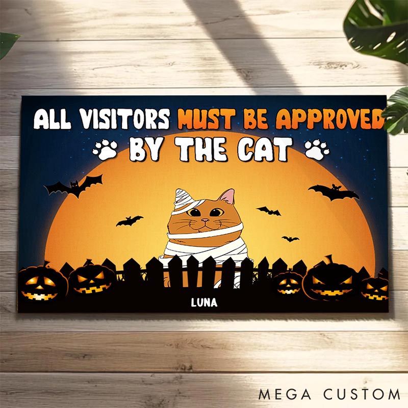 Personalized Cat Lover Approved by Cats Doormat