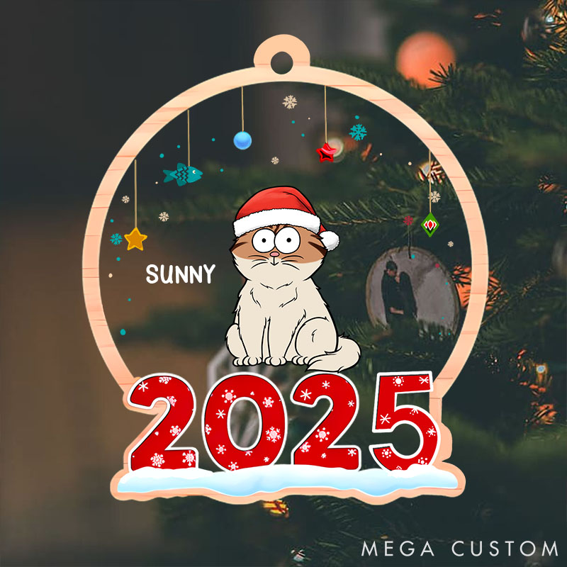 Personalized Cat Lover Best Cat Mom Christmas Ornament