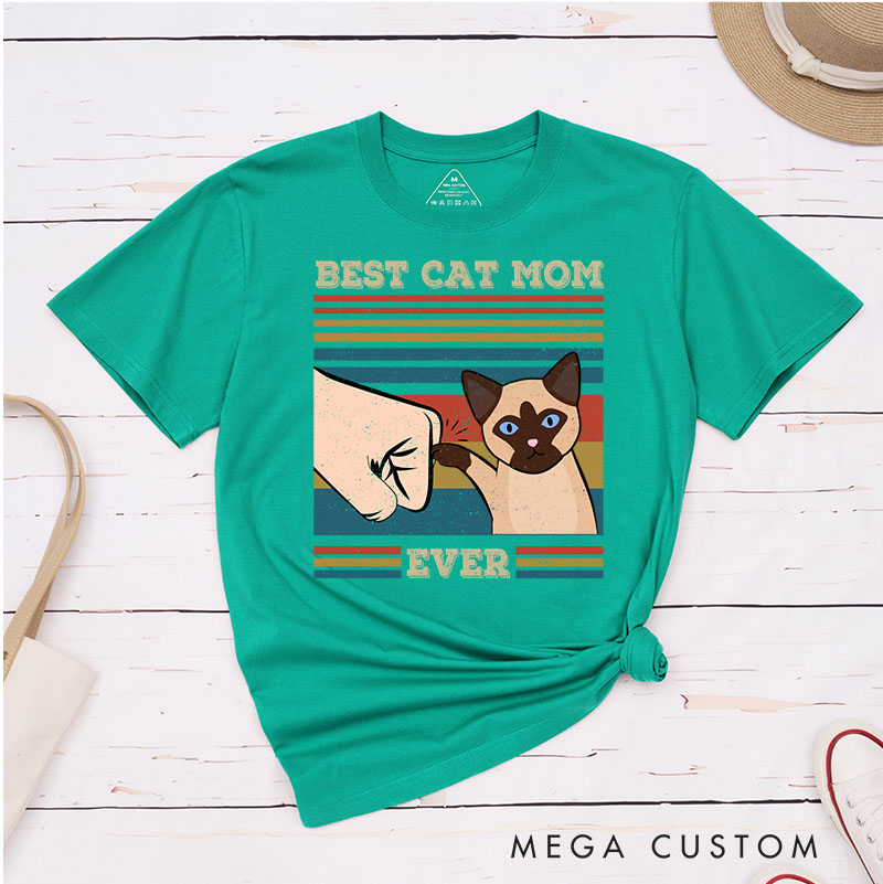 Personalized Cat Lover Best Cat Mom Ever T-Shirt