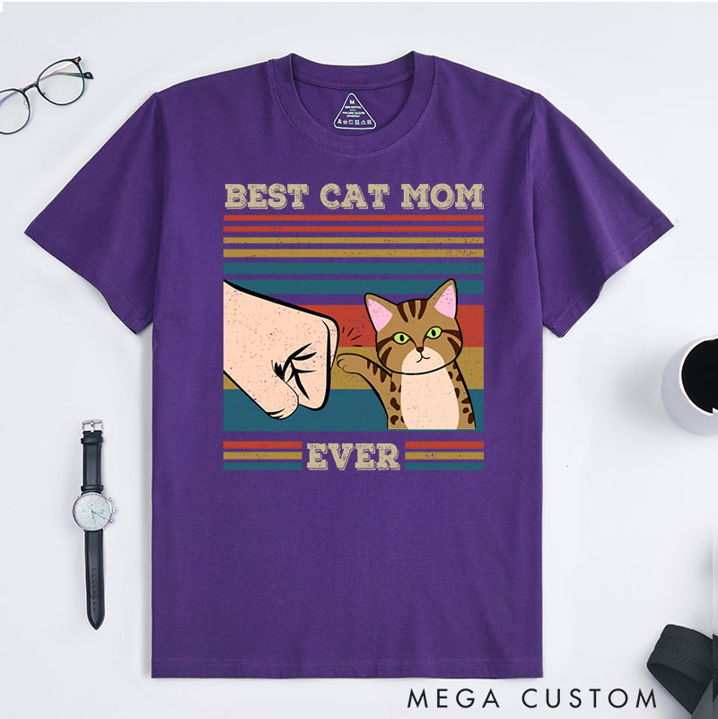 Personalized Cat Lover Best Cat Mom Ever T-Shirt