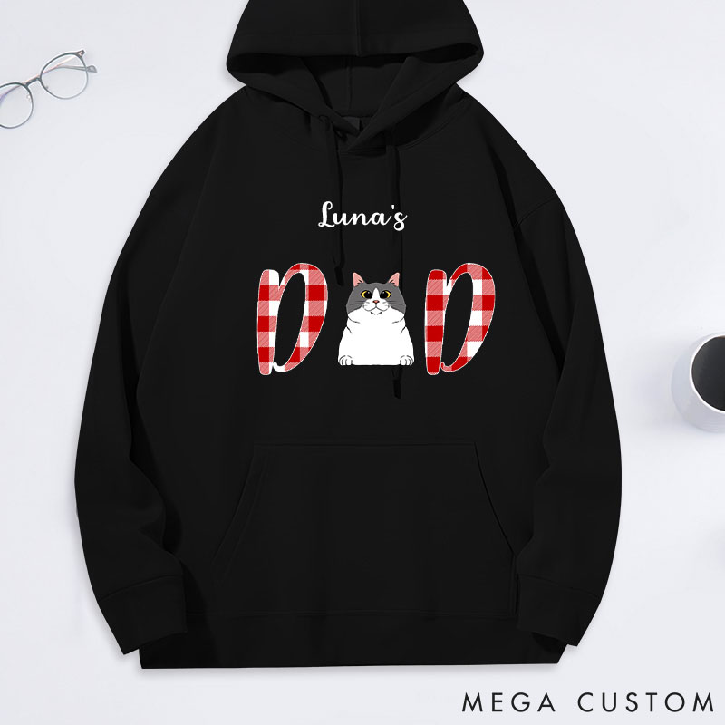 Personalized Cat Lover Cat Dad Classic Hoodies
