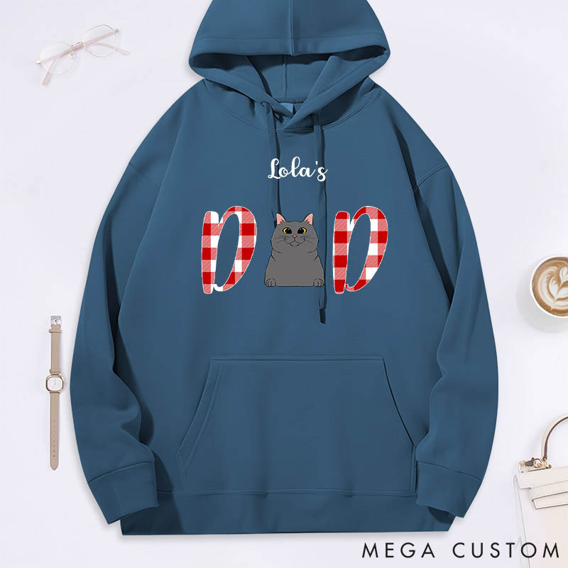 Personalized Cat Lover Cat Dad Classic Hoodies