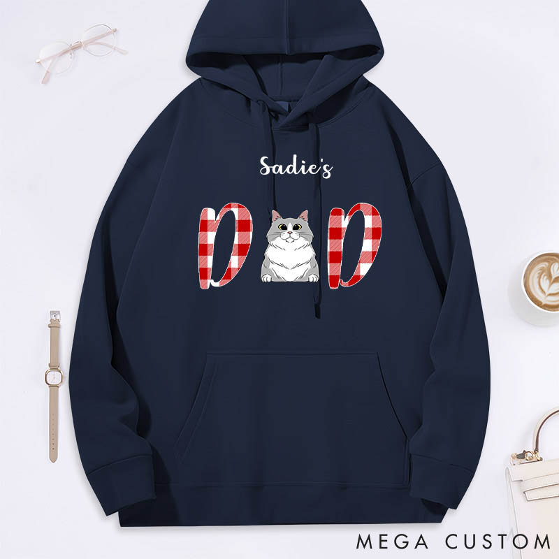 Personalized Cat Lover Cat Dad Classic Hoodies