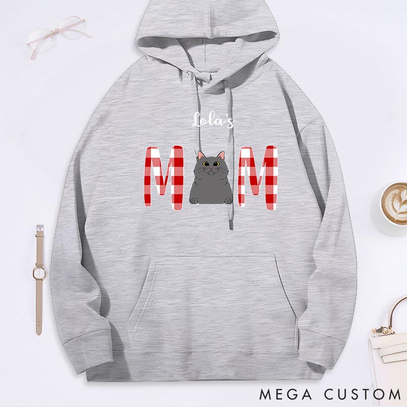 Personalized Cat Lover Cat Mom Classic Hoodies