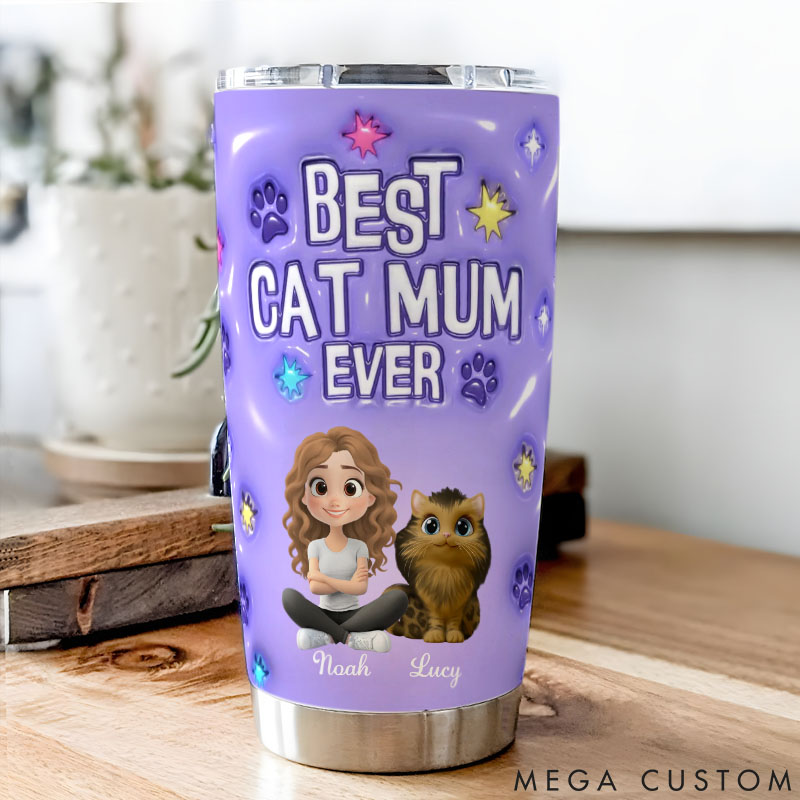 Personalized Cat Lover Cat Mom Power 20oz Tumbler