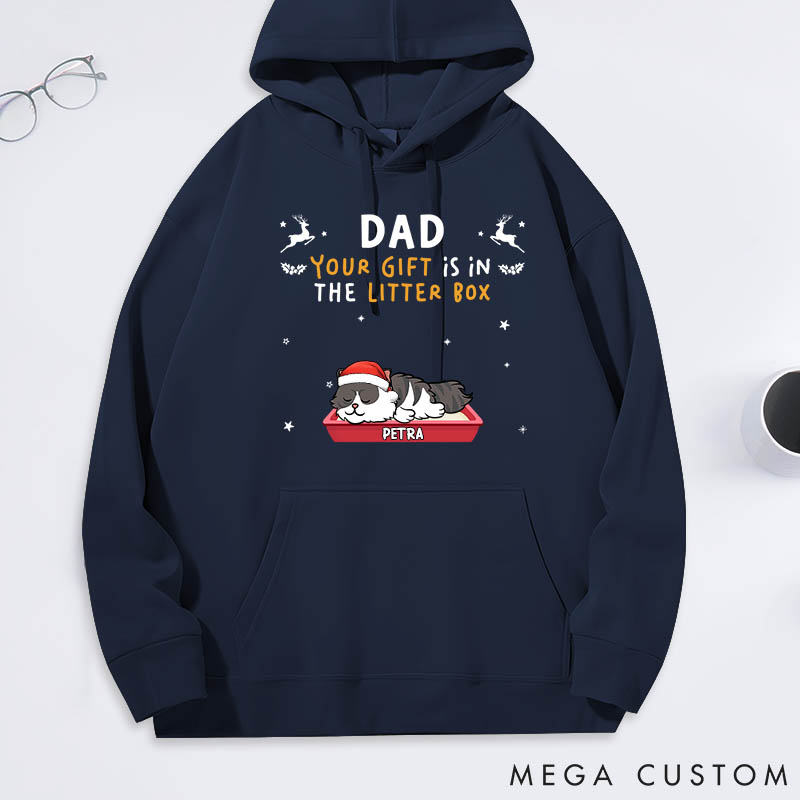 Personalized Cat Lover Dad Gift is in the Box Classic Hoodies