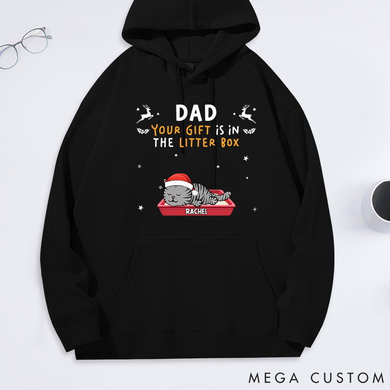 Personalized Cat Lover Dad Gift is in the Box Classic Hoodies